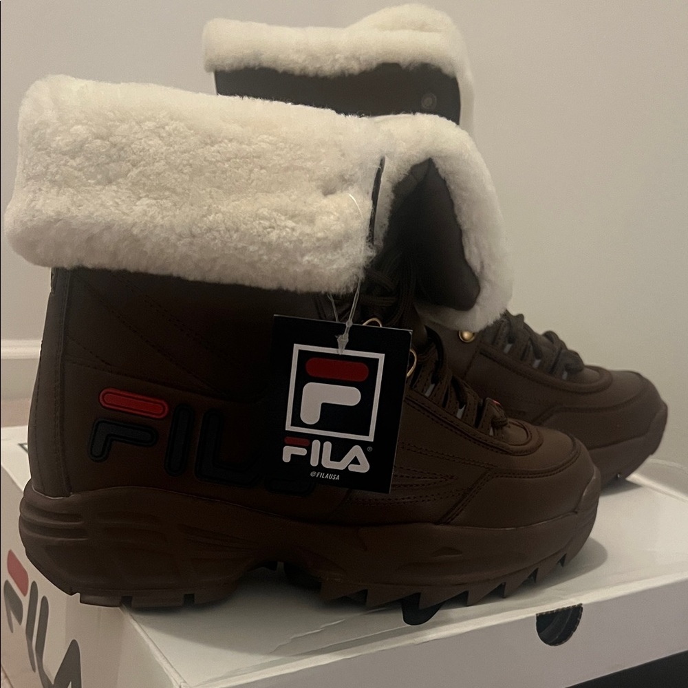 Fila Chocolate and Cream Winter Boots - Picture 4 of 6